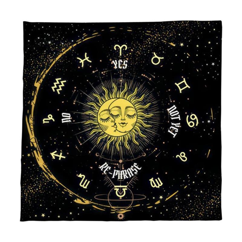 Tarot Card Tablecloth Altars Cloth 12 Constellations Tablecloth Home Decors