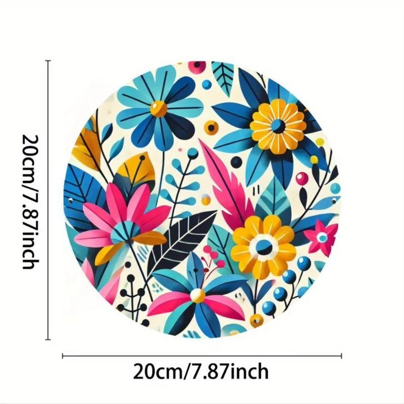 1 Piece Retro Tin Sign Metal Wall Art Decor for Office Living Room Courtyard 20x20 cm