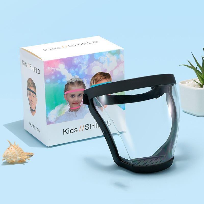 Children's Full Face Protection Mask with Anti-Fog Spherical Visor and Anti-Splash Goggles
