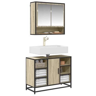 Under-Sink Cabinet, Sonoma Oak, 80X33X60 Cm