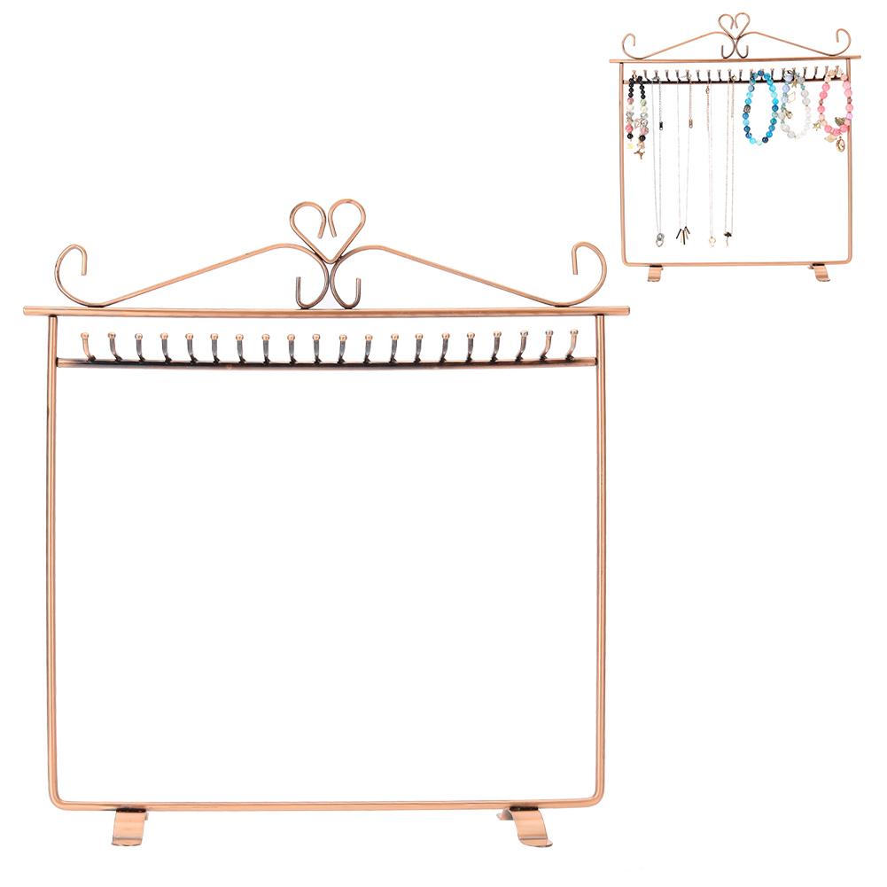 Schmuckaufsteller Halskette Armband Ohrringe Organizer Ständer mit 20 Haken