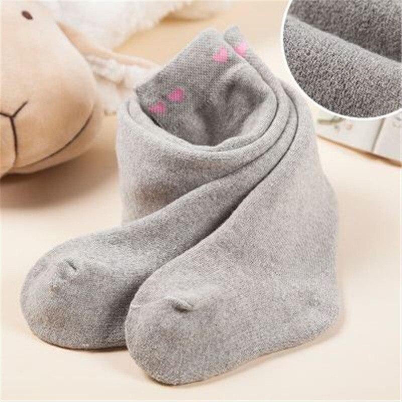 Autumn Winter Baby Girl Cotton Tights Plus Velvet Thickening Children Kids Pantyhose Newborn Toddler Leg Warmers Tights