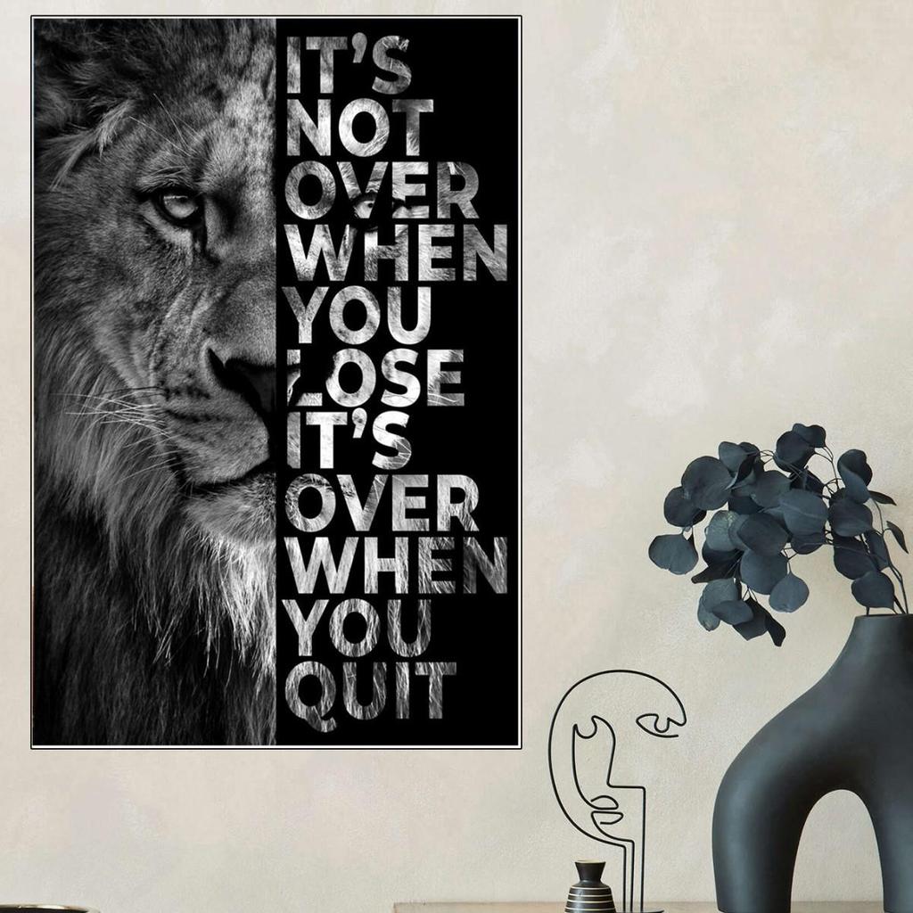Framed Tiger Art Poster for Living Room, Bedroom, Office Decor
