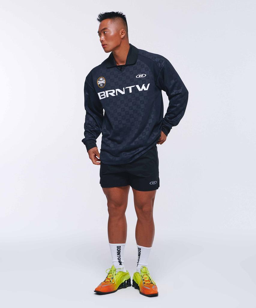BORN TO WIN Monogram Soccer Jersey [Black]
