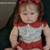 BZDOLL 60cm Soft Vinyl Reborn Baby Doll with 3D Paint Skin and Vascular Vein Like Real Princess Toddler Girl Bedtime Toy Art Gift for Kids Birthday