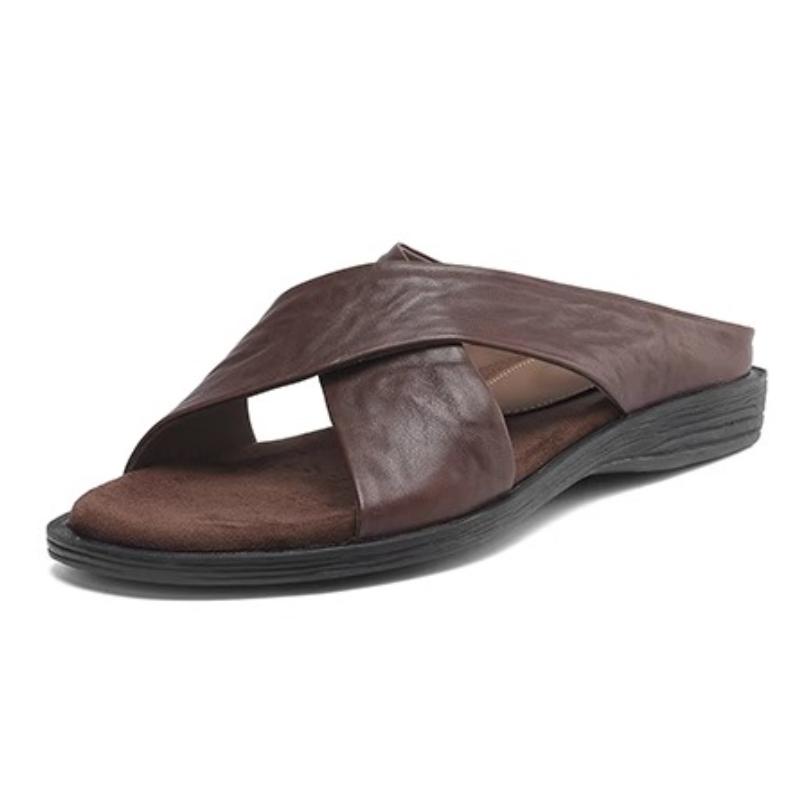 Fashion High Quality Flat Slippers Women Fashion Pointed Toe Cross Tied Brand Designer Slippers Comfort Open Toe Non Slip Beach Sandals