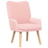 Armchair Pink 63 X 67 X 94 Cm Fabric and Plywood