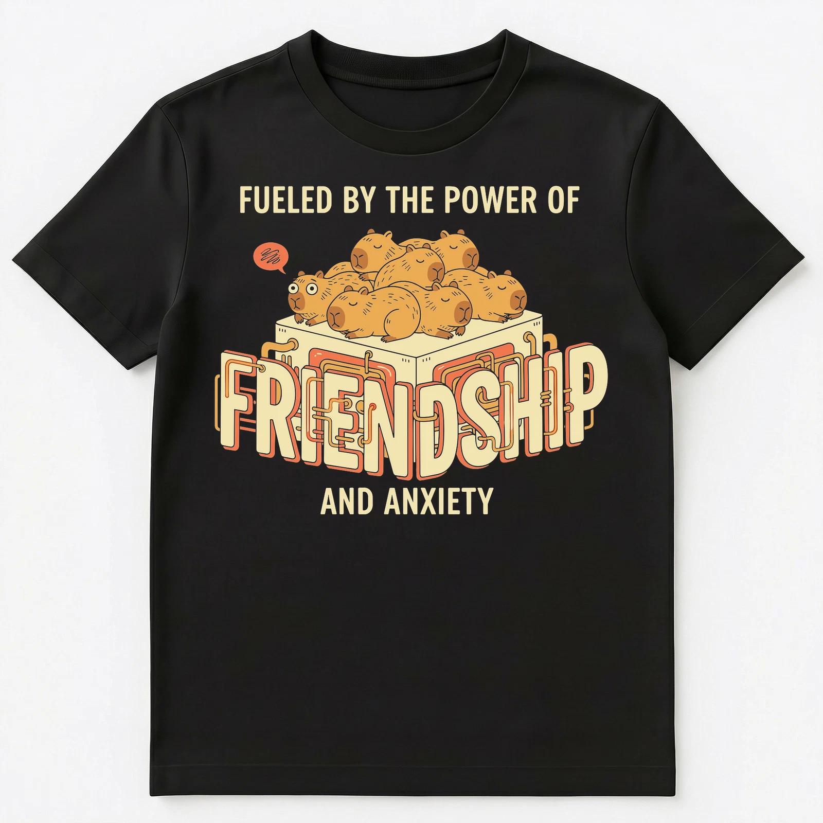 Capybara Enthusiast Anxious Friend Power Animal Unisex T-Shirt S