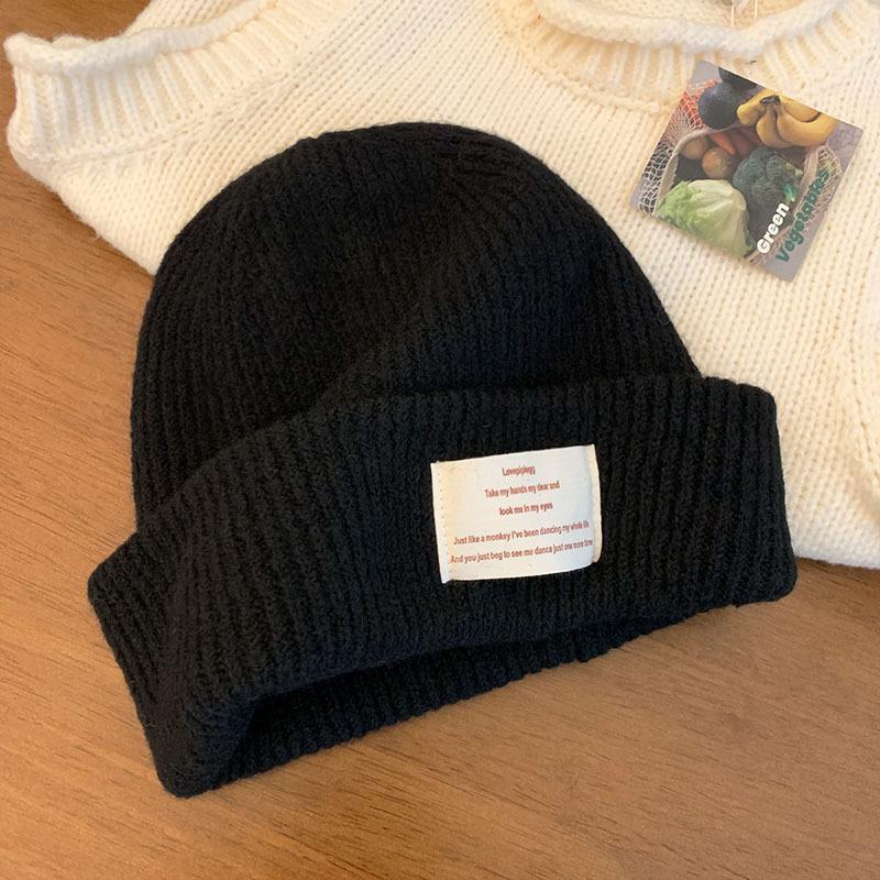 Cat ears wool hat women's autumn and winter new warm cute knitted hat thickened versatile cold hat