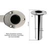 Marine Heavy Duty Stainless Steel Boat Cast Fishing Rod Holder Oval 15°/30°/90° with PVC Inner Boat Hardware