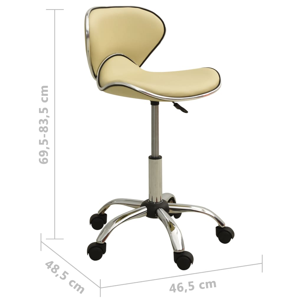 Office Chair Cream Synthetic Leather