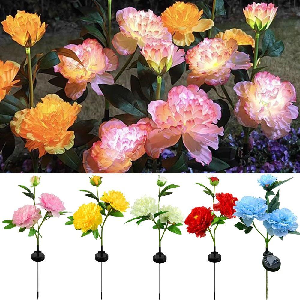Simulation Flower Solar Path Lights LED Simulation Flower Light LED Solar Light  Porch Lighting