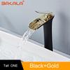 BLACK GOLDEN Basin Faucet Cold and Hot Water Waterfall Bathroom Faucet Single handle Basin Mixer Tap Deck Mount Torneira