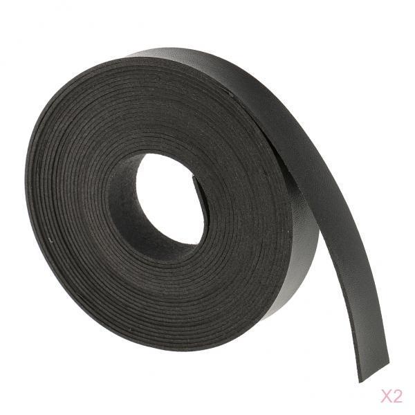2x Leather Cord, Flat Strap, Belt Leather, Strip - 5 Meters 20mm