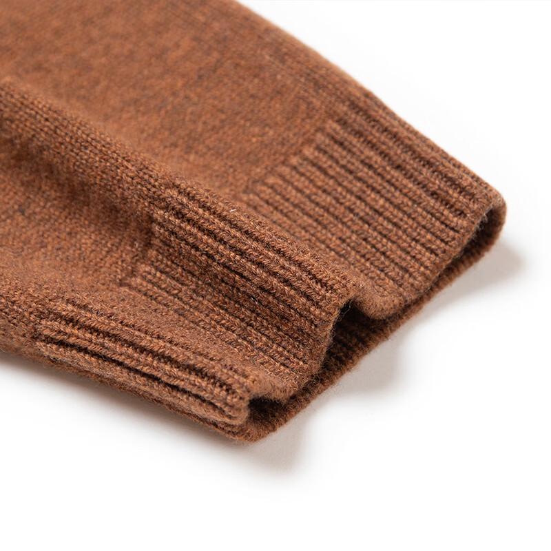 Women's Thick 100% Wool V-Neck Color Block Sweater