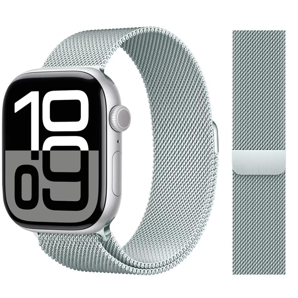 Strap For Apple Watch Band 46mm 44mm 45mm 40mm 42mm 41mm 49mm Milanese Loop correa Bracelet iWatch Series 11 10 Ultra 2 9 8 SE 3