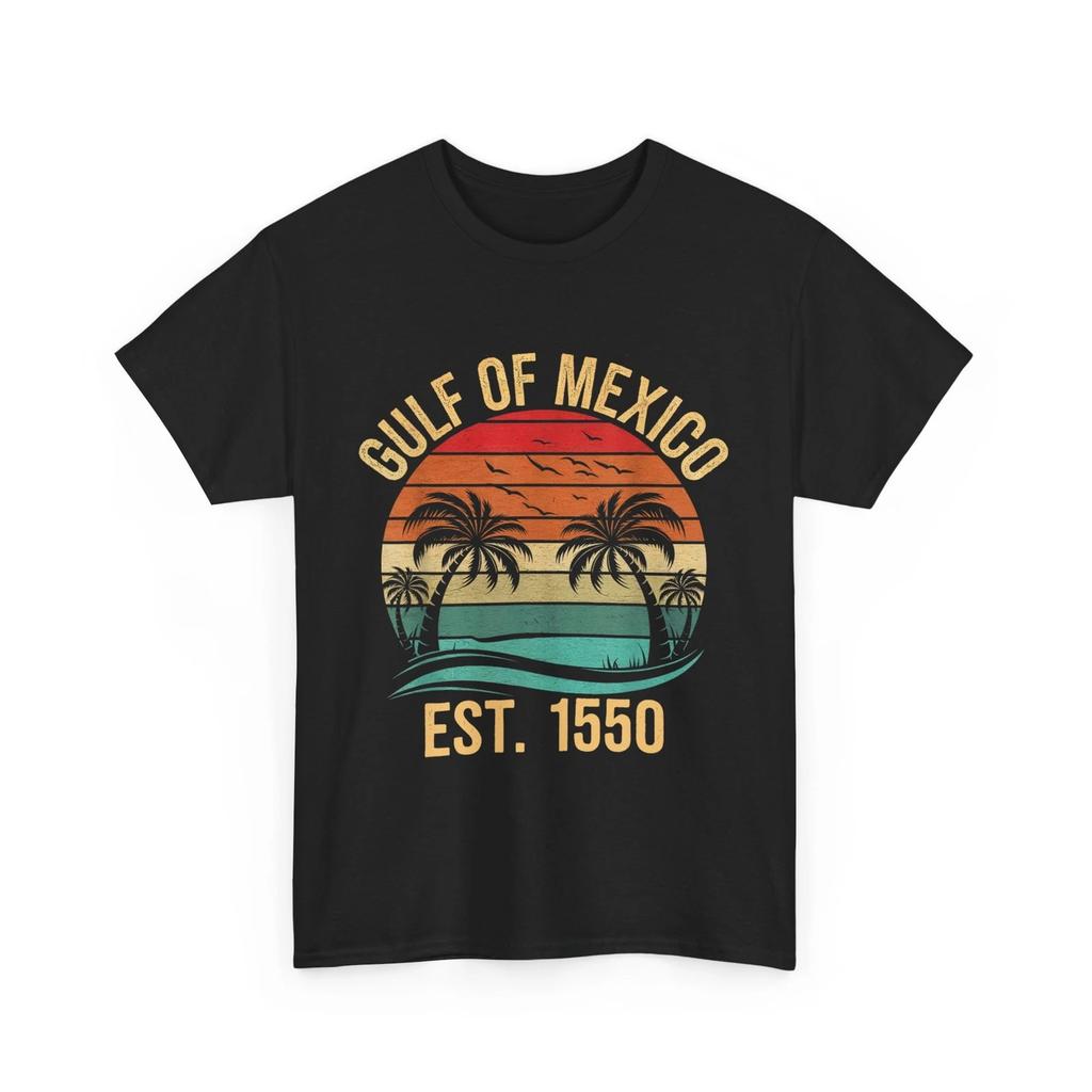 Gulf of Mexico T-shirt, Gulf of Mexico Est 1550 Beach Palm Trees Sunset Shirt