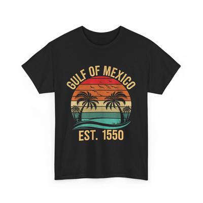 Gulf of Mexico T-shirt, Gulf of Mexico Est 1550 Beach Palm Trees Sunset Shirt