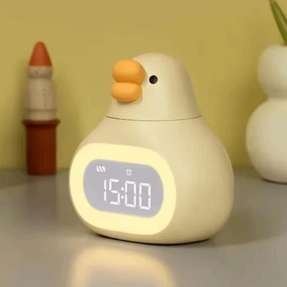 Touch Control Big Goose Alarm Clock Creative Cute Bedside Clock  Children's Wake-Up