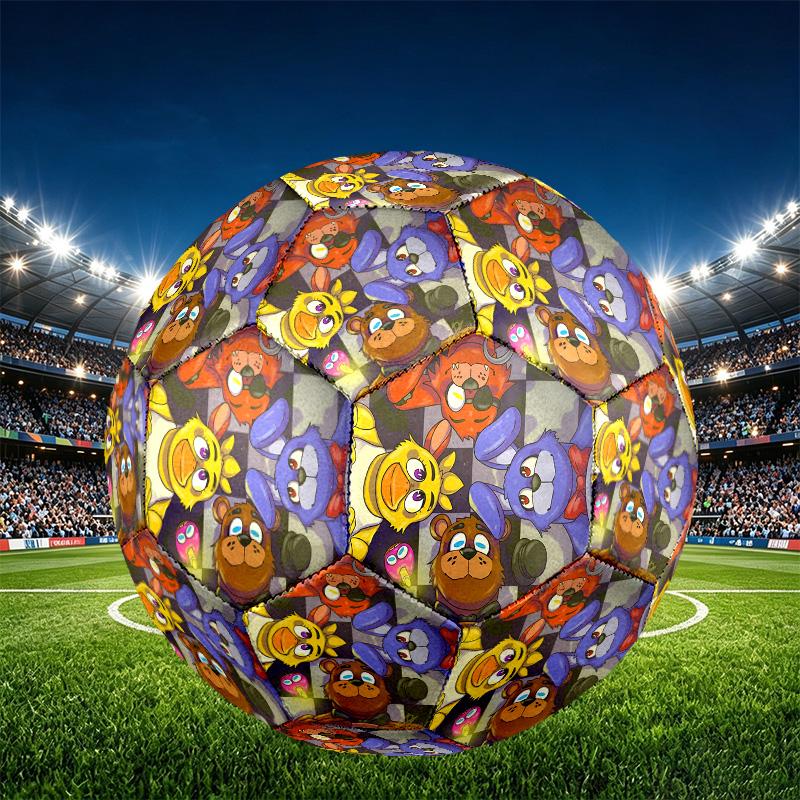 Five Nights at Freddy's Stampa Dimensione 5 Pallone da Calcio, Pallone da Calcio in PU Resistente all'Usura per Allenamento Partite e Pratica Quotidiana, Regalo di Compleanno per Appassionati di Calcio