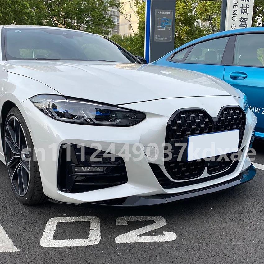 For 2020+ BMW 4 Series 425i 430i G22 G23 MP Front Bumper Spoiler Lip Carbon Fiber Look/Gloss Black Lower Air Dam Protector