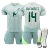 2425 America's Cup Mexico Away Football Jersey No. 22 Lozano No. 11 14 Jersey European Cup Jersey Set