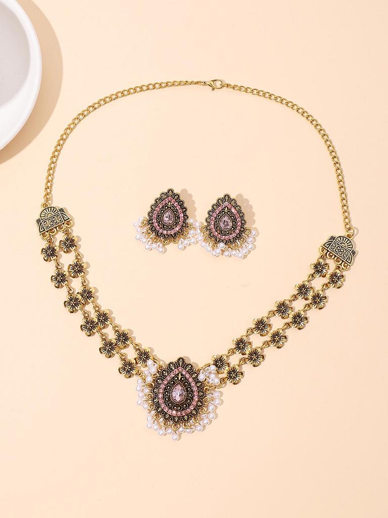 Bohemian Ethnic Pearl Tassel Hanfu Set for Women