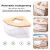 Yousheng Hamster Bathroom Transparent Hamster Sandbox Detachable Small Animal Sand Bath Container Small Pet Supplies