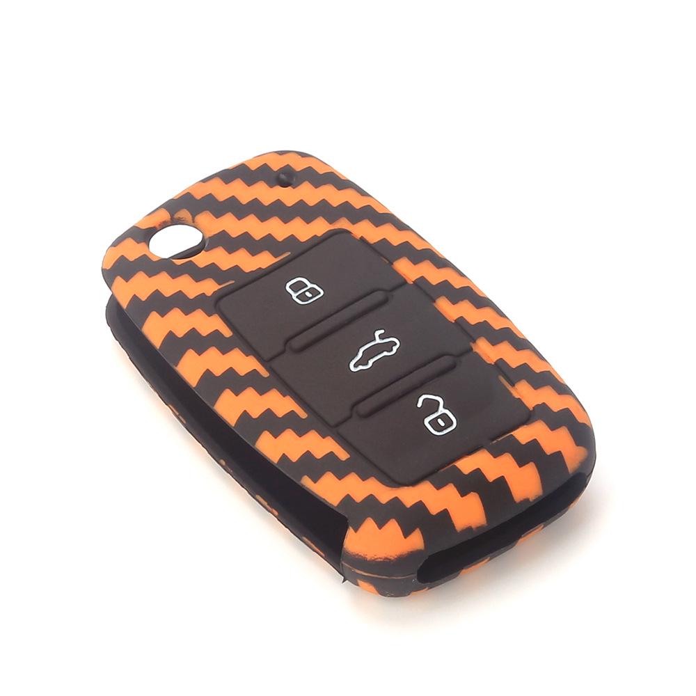 Silikon-Schlüsselhülle für Volkswagen 3-Tasten-Modelle: Bora, Sagitar, Lingyu, CC, Golf, Tiguan, Lavida