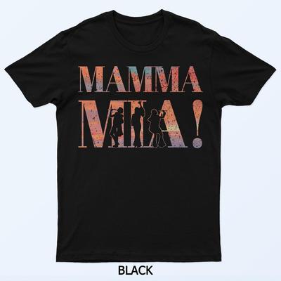 Maglietta Mamma Mia Retro Disco Dancing Silhouette 70s Vibes