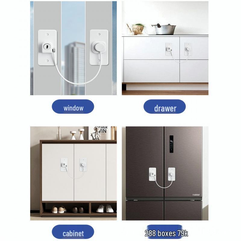 Bezpečnostní zámek na křídlové okno bez nutnosti vrtání - Západka pro ochranu dětí a proti vloupání