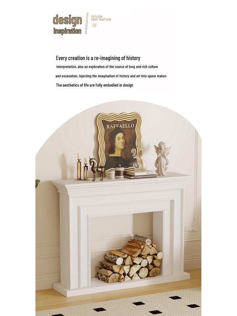 European-Style Customizable Decorative Fireplace Cabinet with Electronic Flame Insert