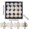 16PCS 6cm Christmas Ball Pendant Christmas Party Tree Decor Christmas Ball Pendant Gift Set New Year Xmas Hanging Ornament
