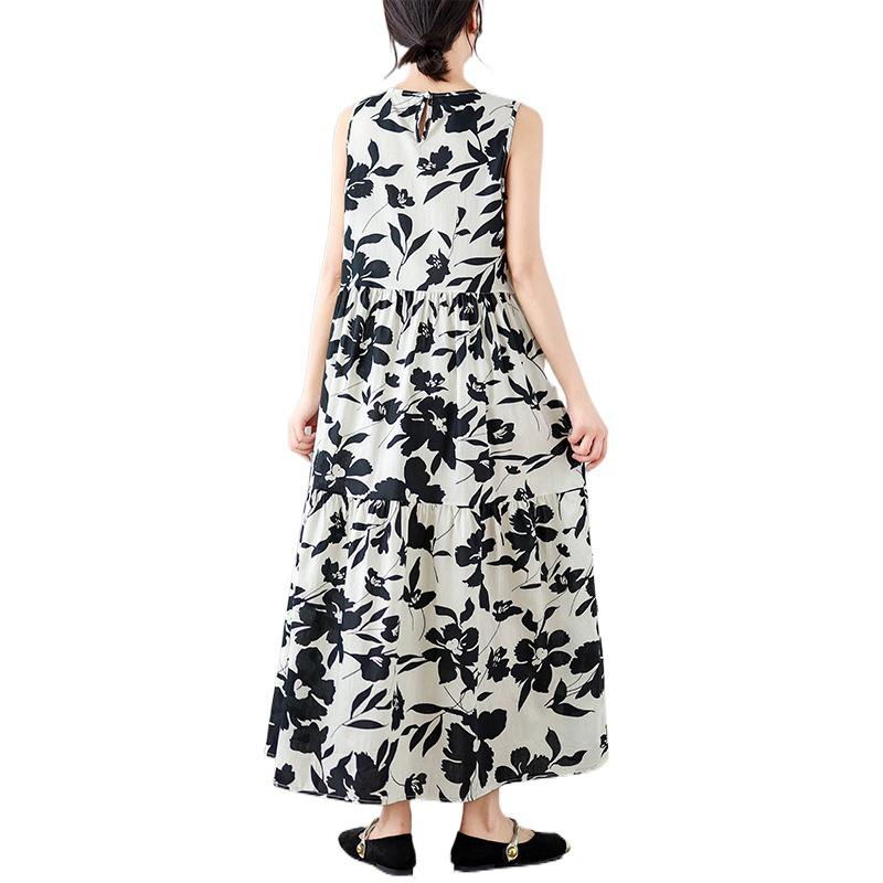 2024 Plus Size Women's Sleeveless Tank Top Long Dress - Simple Summer Style