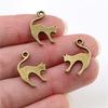 19x14mm 20pcs Antique Silver Plated Bronze Plated Cute Cat Handmade Charms Pendant:DIY for bracelet necklace 