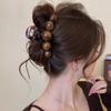 2025 Elegant Amber Bead Claw Clip for Women - Large Hairpin High-End Shark Headwear