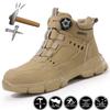 High-top Men Safety Shoes Protection Shoes Anti-Smash Anti-puncture Work Boots Indestructible Shoes Fashion Working Sneakers