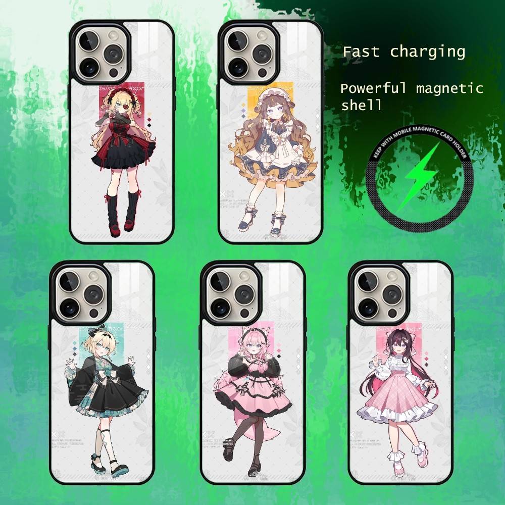 HOLO Characters On Lolita Phone Case For iPhone17,16,15,14,13 Plus,Pro Max Magnetic For Magsafe Wireless Charging