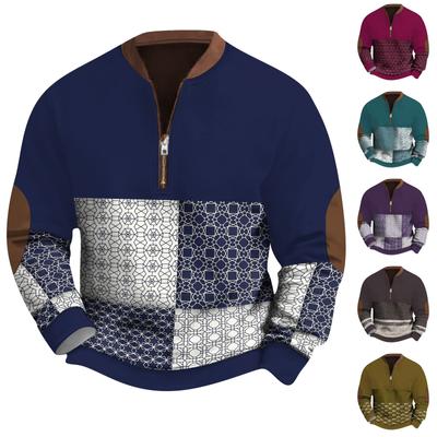 Men's Retro Casual Gradient Printed Sweatshirt