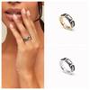 The Best-selling Exquisite Gray Gemstone Geometric Ring of 2026, Suitable As a Jewelry Gift for Couples