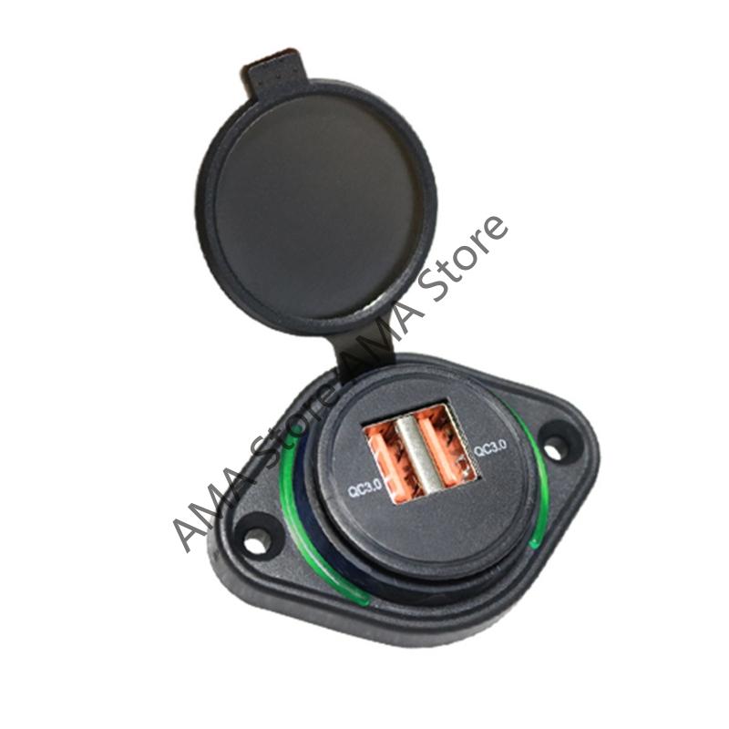 

X7JF Safe Double USB Car QC18W Fast for 12-24V Vehicles Featuring Overheat Protections Waterproof Cover світло-зелений колір