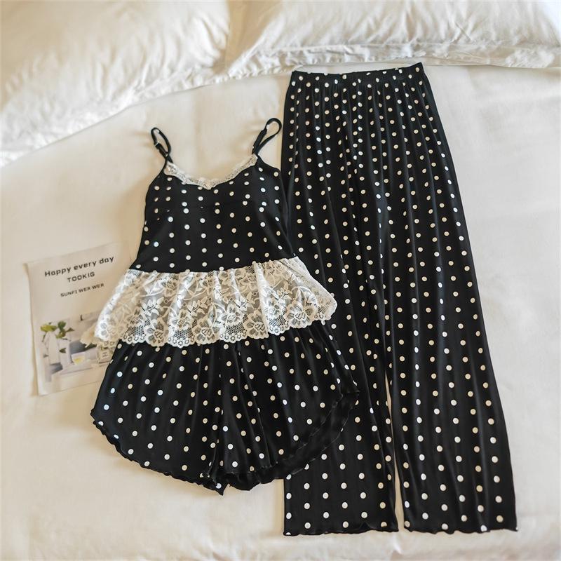 Modal Women's Summer Camisole Pajama Set with Chest Pads - French-Inspired, Sexy, Lightweight Homewear