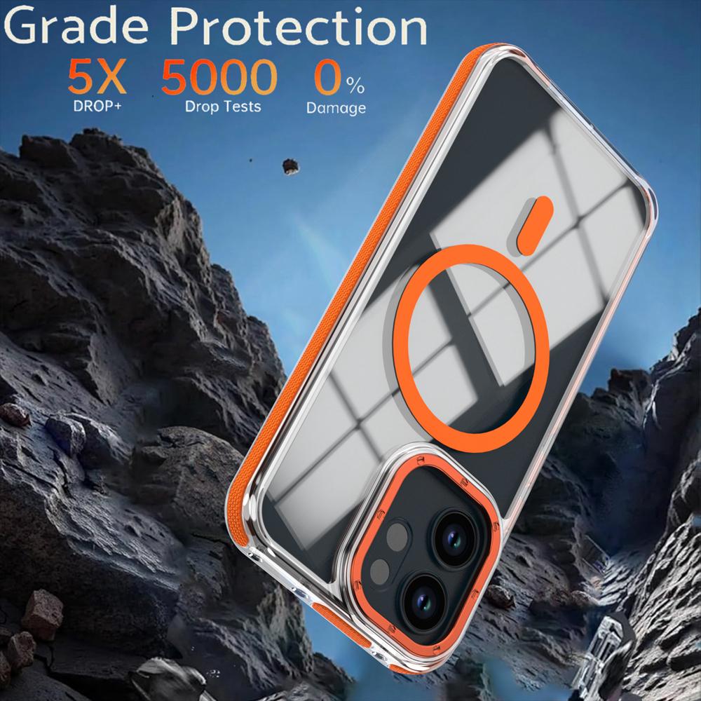 KEYSION HD Transparent Magnetic Case for MagSafe for OPPO Reno 14 F 5G 13 F 4G 12 F 5G Clear Shockproof Phone Back Cover