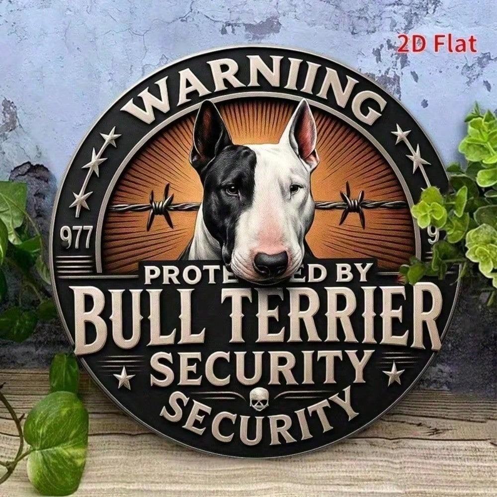 2D Iron Rottweiler Bull Terrier Wall Sign Farmhouse Man Cave Garage Art Decor