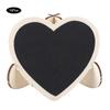 10 pcs MDF Pine Heart Shaped Black Message Board 2.9x2.8 in Heart Desktop Blackboard Black with Stand Mini Message Blackboard