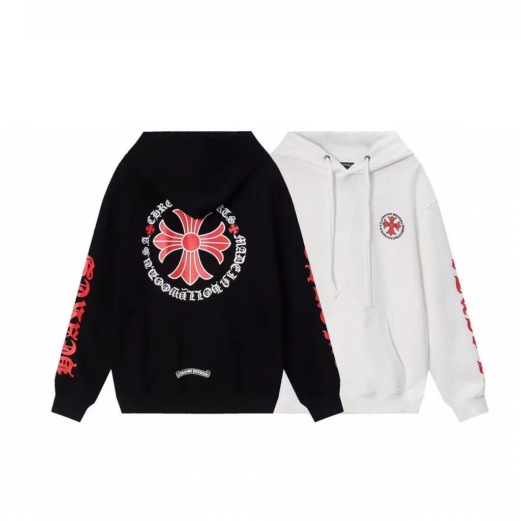 808 CHROME HEARTS 2025 Autumn and Winter New Plus Size Classic Style Logo Hooded Sweatshirt, Suitable for Couples To Wear