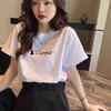 American Retro Short-sleeved T-shirt Women's Pure Cotton Top Trendy New Spring and Summer Loose and Thin Versatile Bottoming Shirt