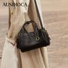 Audijia Genuine Leather Boston Shoulder Bag