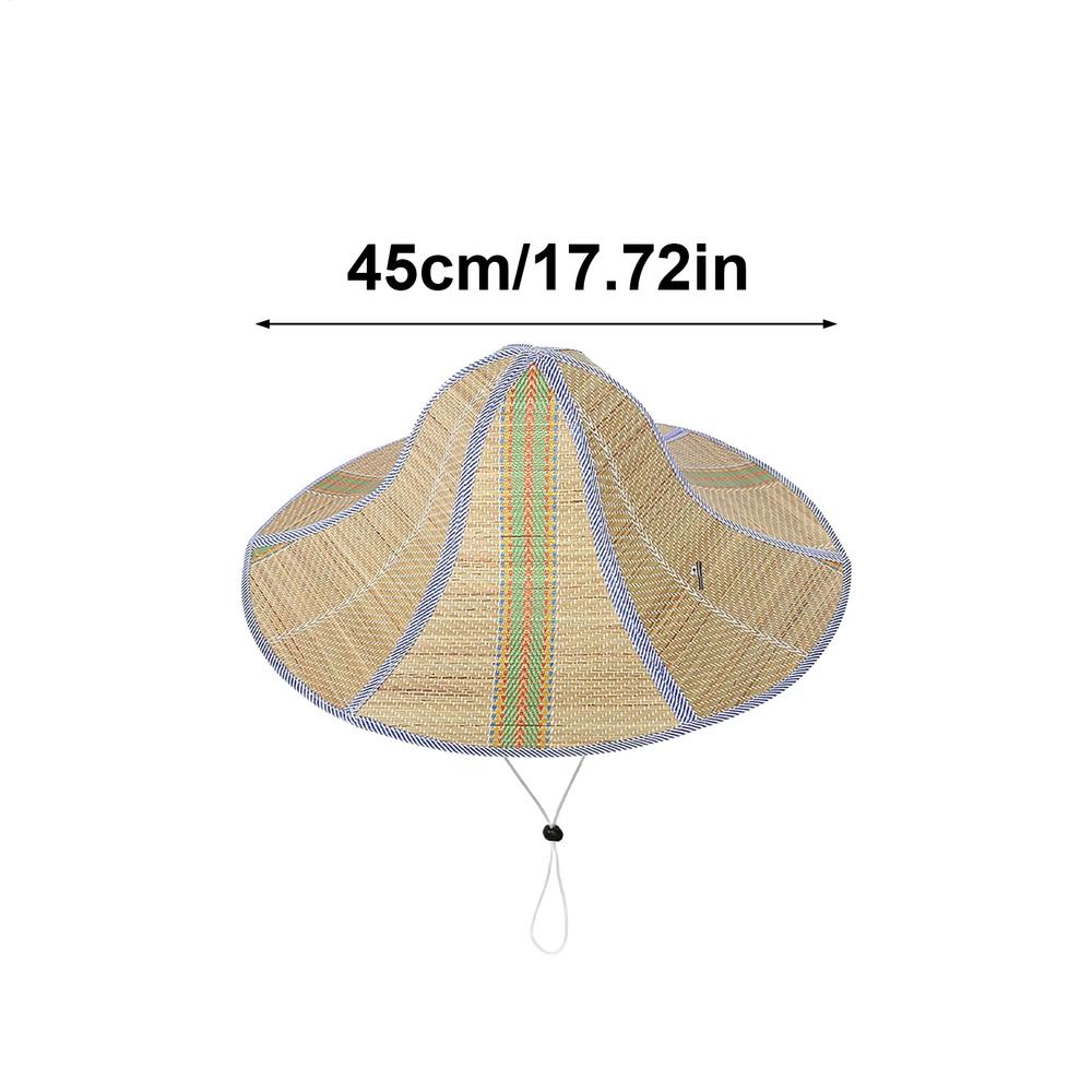 sun blocking outdoor straw hat Wide-brimmed folding straw hat Casual sun-protective breathable fishing hat Sun Shade Straw Hat
