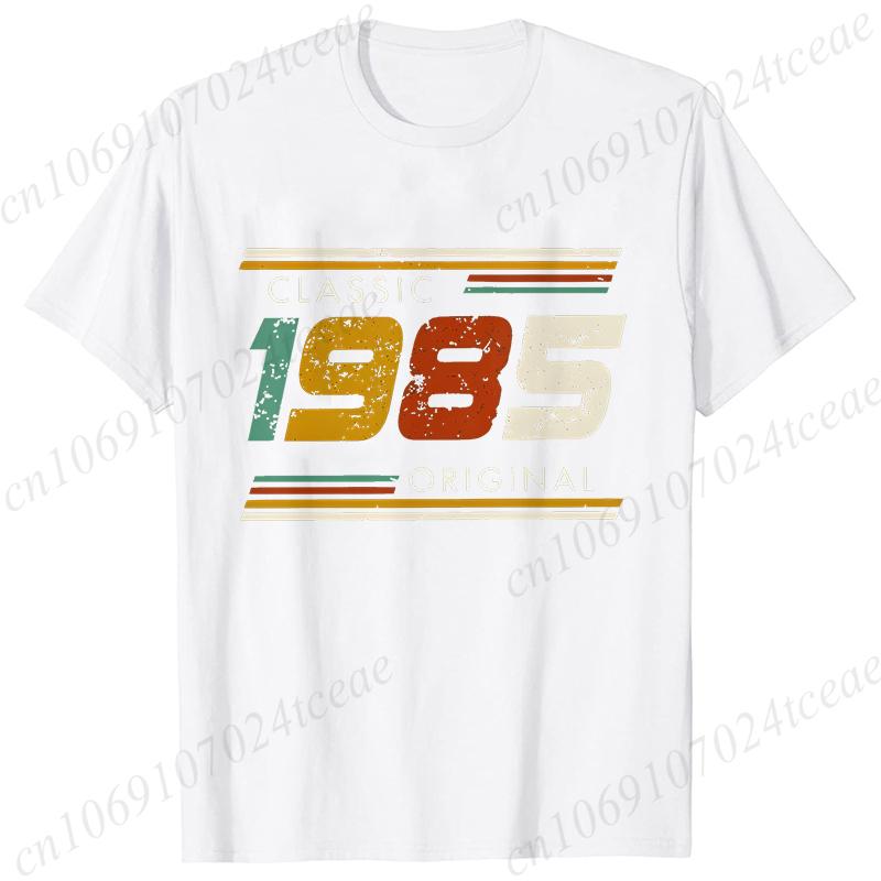 Fashion Birthday Gift for Men T-shirt Vintage Made in 1985 40th Birthday 40 Years Old Tops Summer Streetwear Short Sleeve Tees